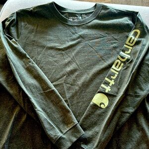 Carhartt boys size 12-14 large, long sleeve, hunter green